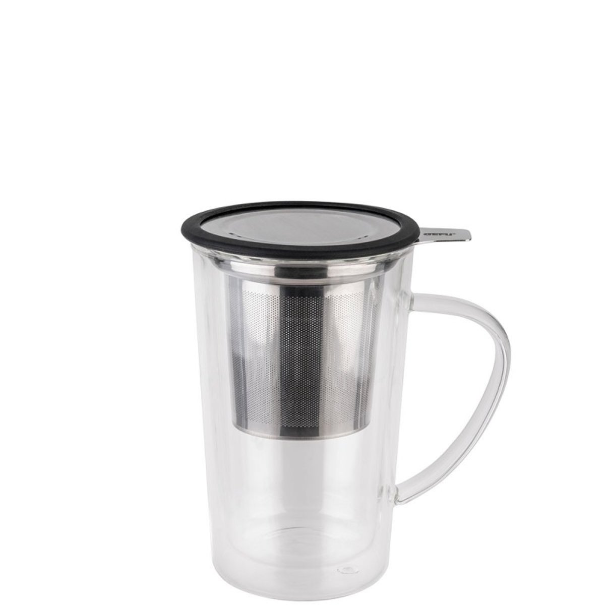 Tasse à thé avec filtre à thé mira argent, GEFU