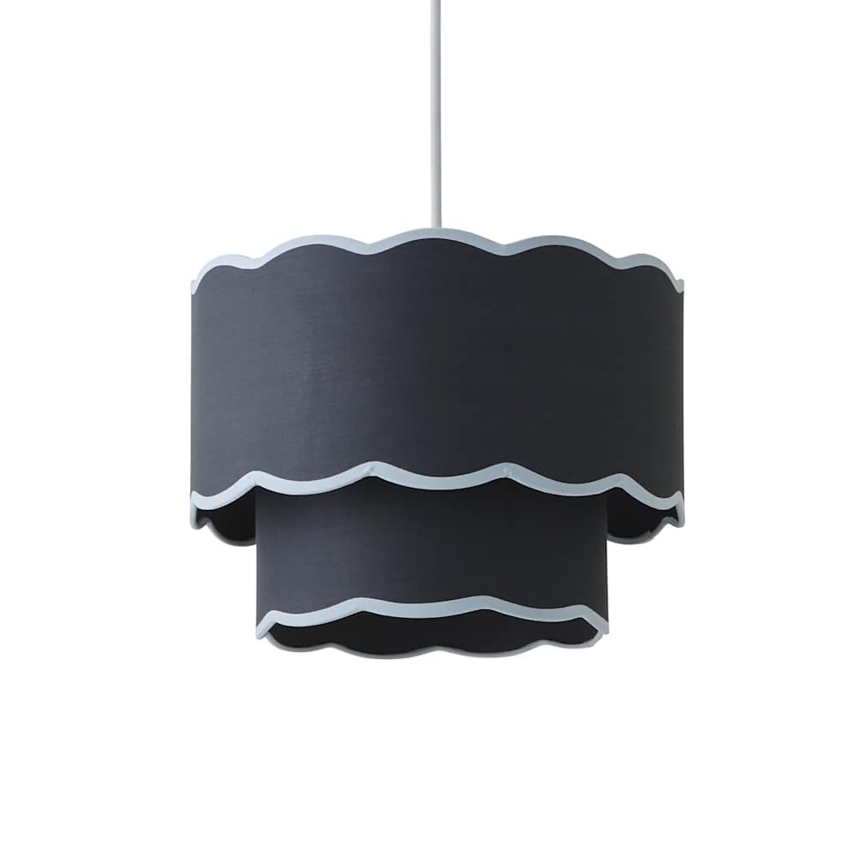 35cm Skylar 2-Tier Scalloped Shade blue, SO'HOME