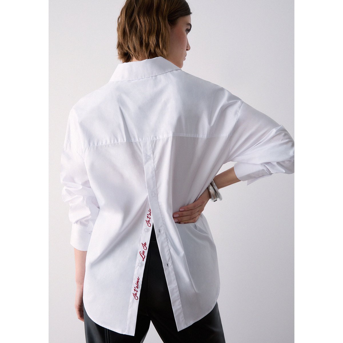 Chemise avec Fente Arrière blanc optique, LIU JO