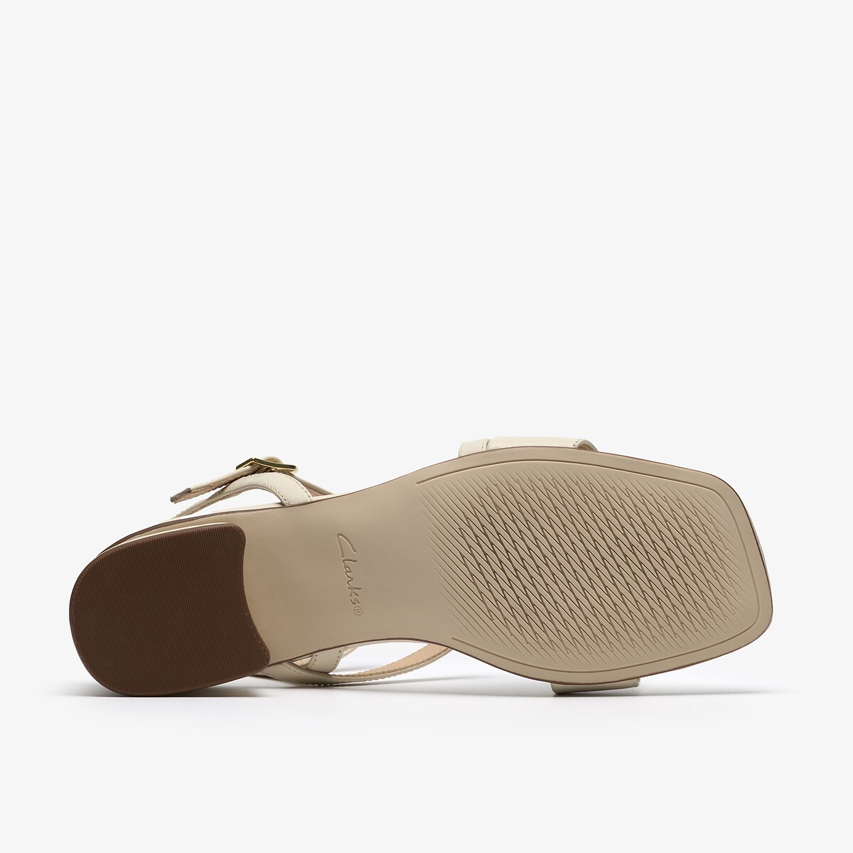 Sandales en cuir Serina35 Strap crème, CLARKS