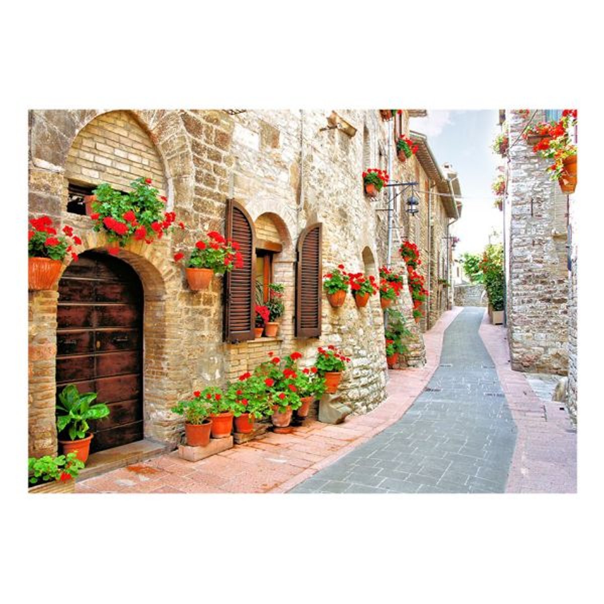 Papier peint intissé panoramique Paysage Province italienne beige, EDEN