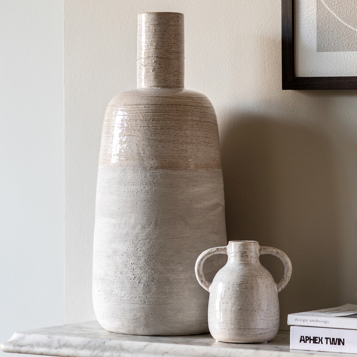 Mobi 49cm Ceramic Bottle Vase natural, ÉDITÉ