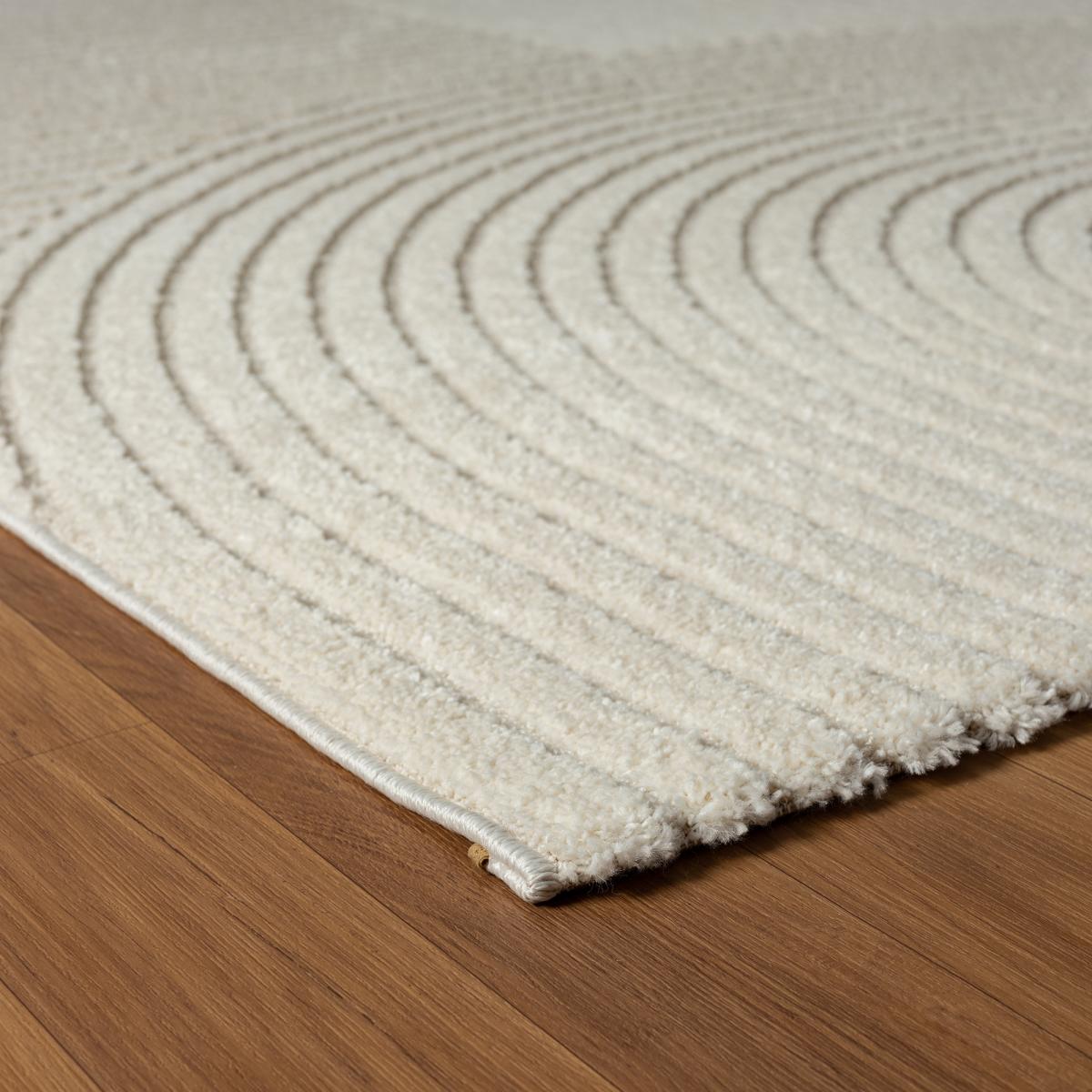 Tapis salon et chambre tissé motif simple LYN9 CERNAN écru, UN AMOUR DE TAPIS