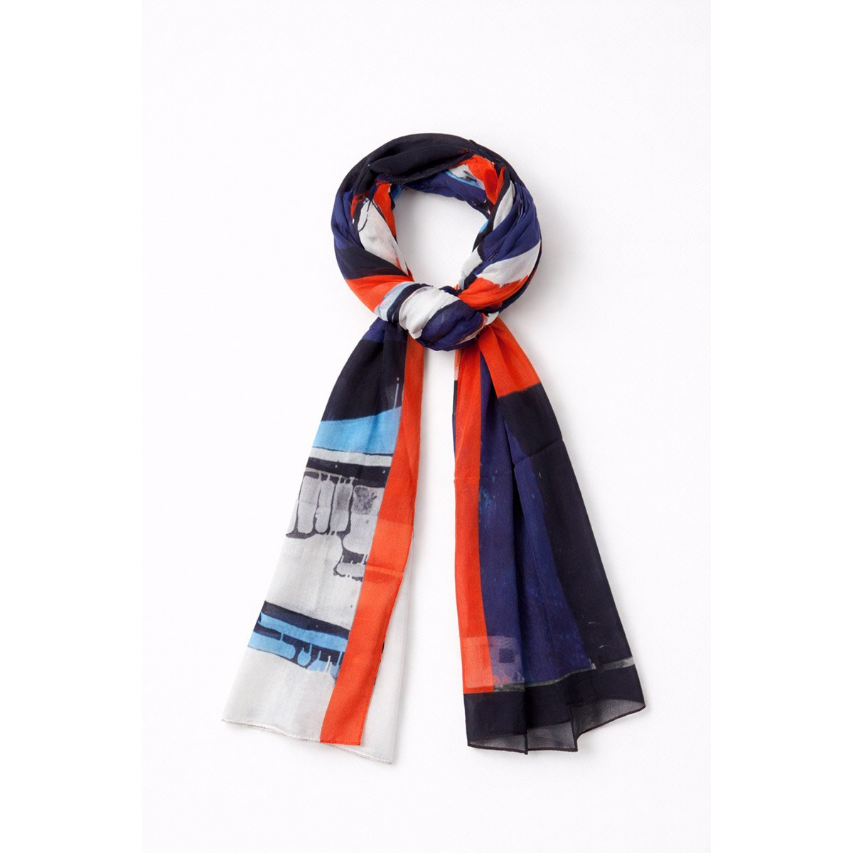 Foulard en coton imprimé bateau de pêche, ARMOR-LUX