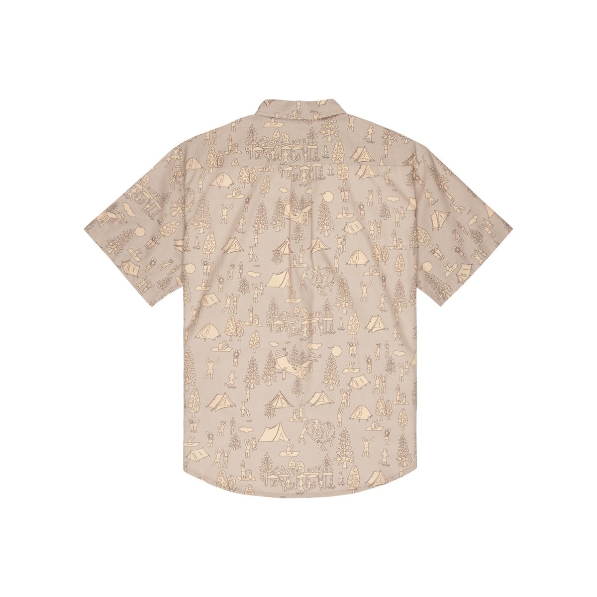 Chemise manches courtes REGULAR CLASSIC PRINTED marron camp, ELEMENT