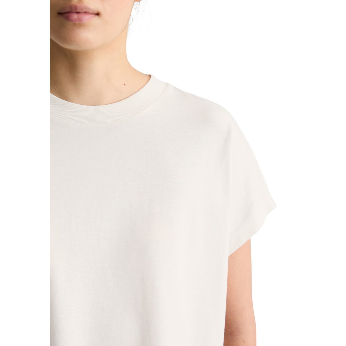 T-shirt DfC surdimensionné en coton organique blanc, MARC O’POLO DENIM