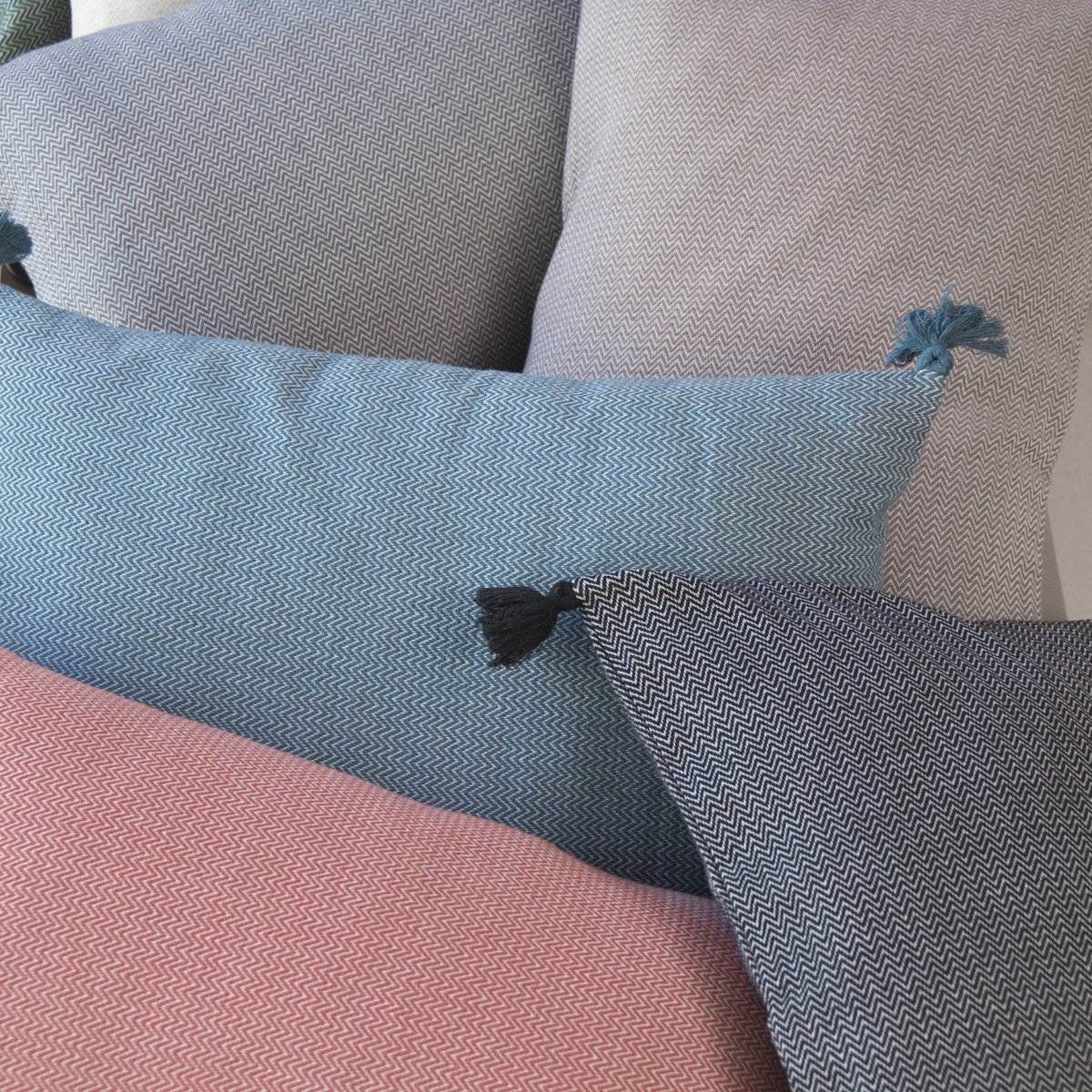 Coussin coton STOCKHOLM noir, FEBRONIE