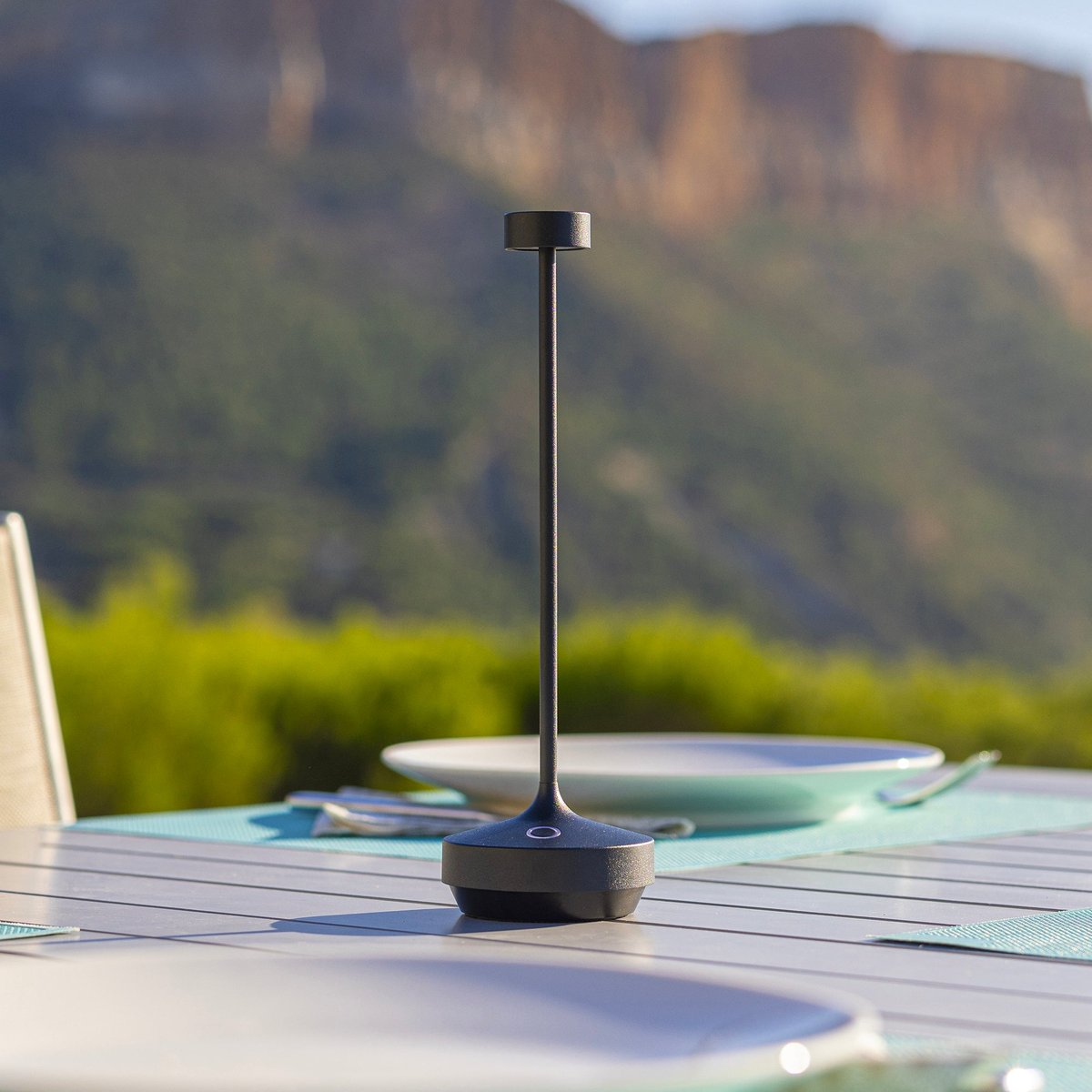 Lampe de table sans fil LED RUBY noir, LUMISKY