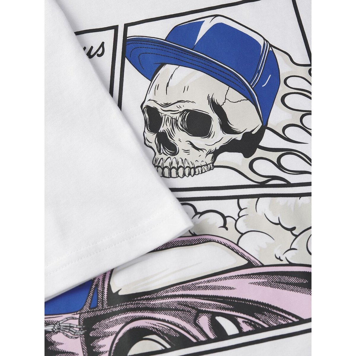 T-shirt met korte mouwen en ronde hals, TRACK wit, JACK & JONES