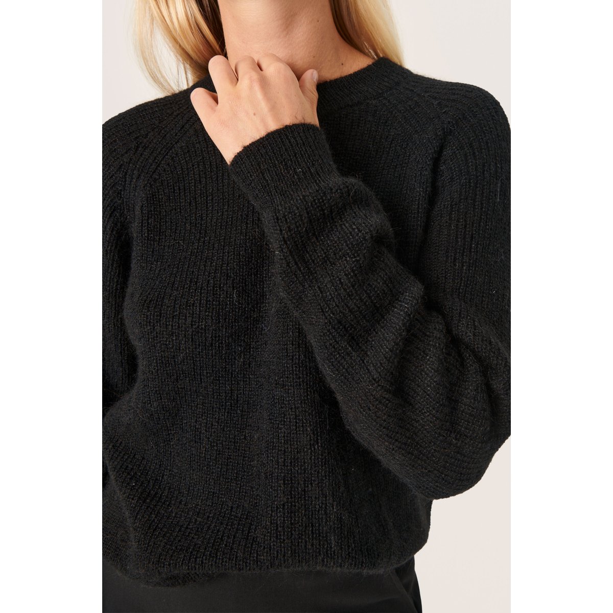 Pullover tricoté noir black, SOAKED IN LUXURY