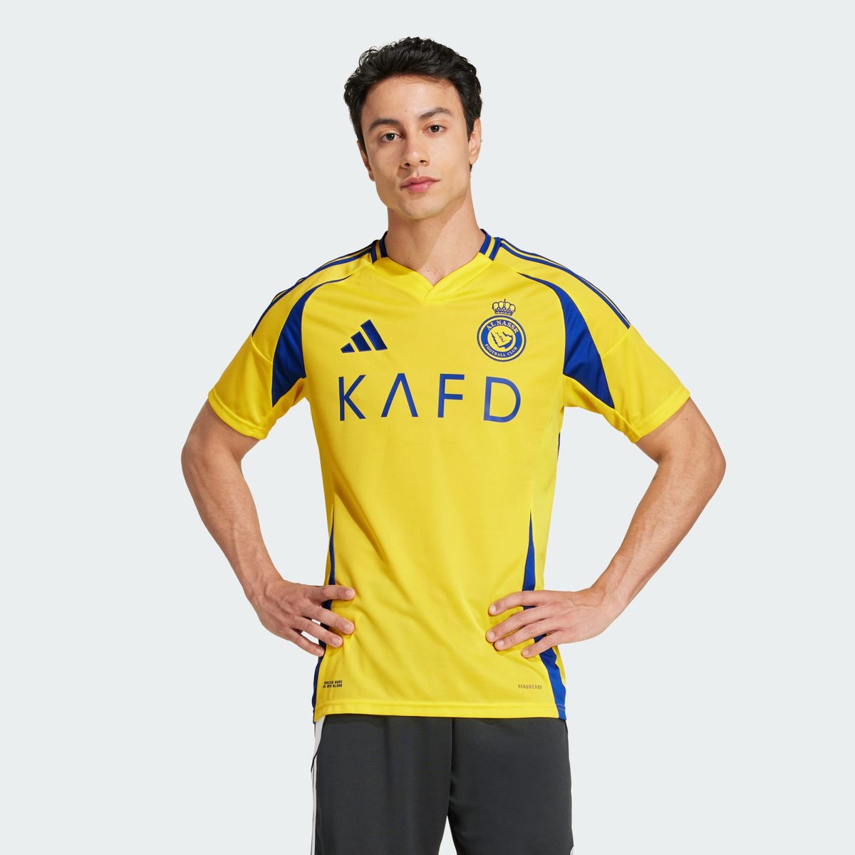 Maillot Domicile Al Nassr Fc 24/25 Ronaldo Maillot Domicile Al Nassr Fc 24/25 Ronaldo impact yellow / royal blue, adidas Performance