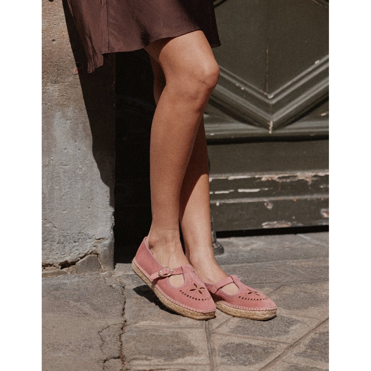 Espadrilles DINA suède rose, ODAJE