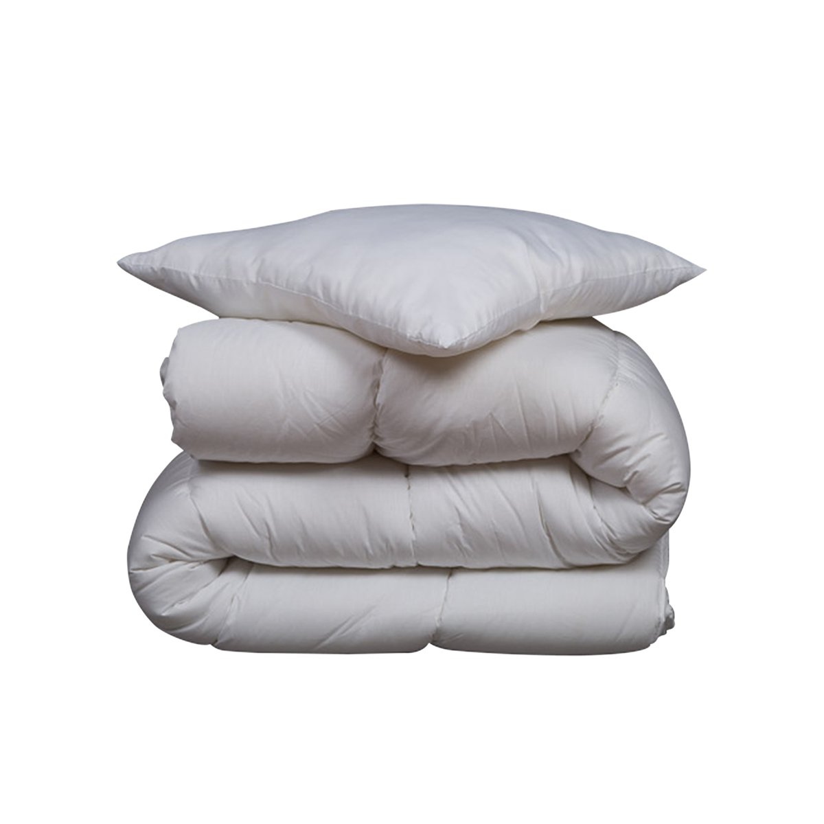Pack couette mi-saison oreiller antiacariens blanc, SOMEO