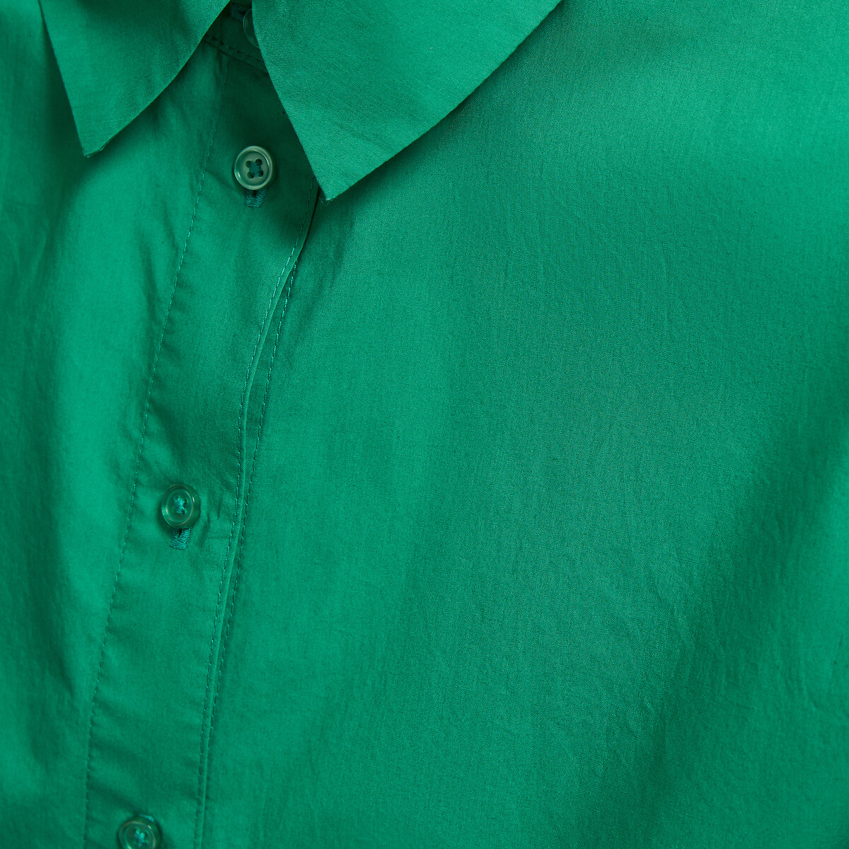 Chemise, manches courtes, boutonnée devant vert, LA REDOUTE COLLECTIONS