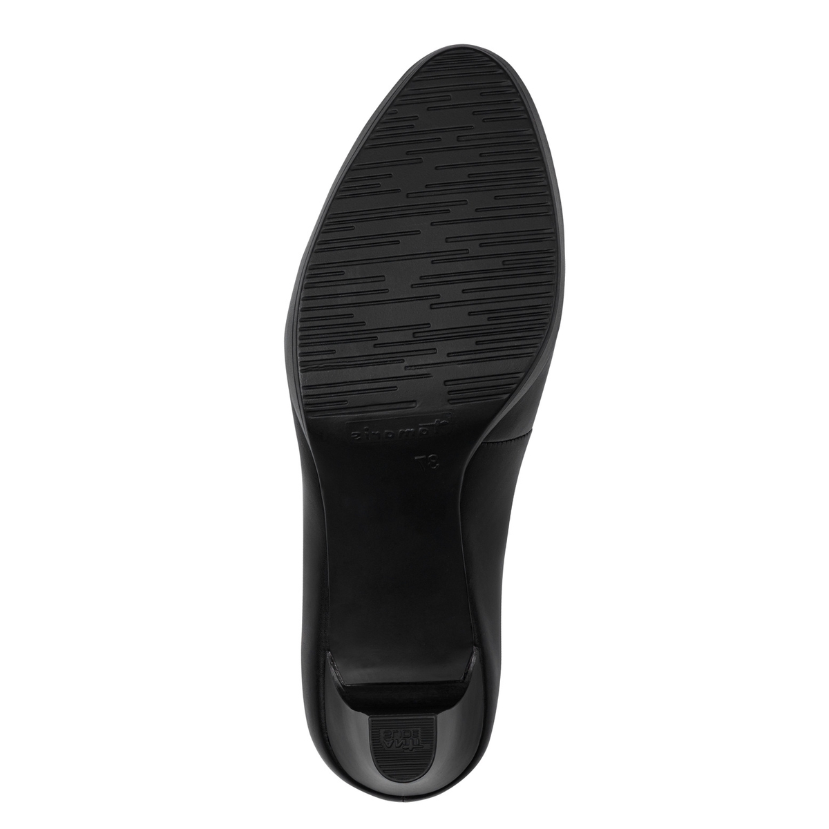 Escarpins en cuir noir, TAMARIS