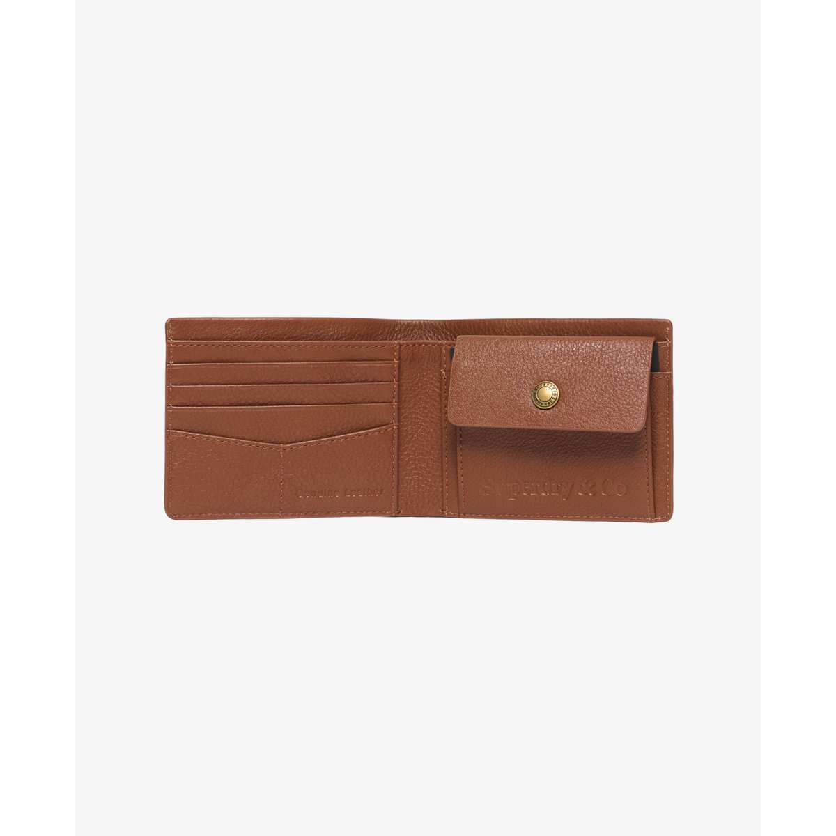 Portefeuille Classique en Cuir fauve, SUPERDRY