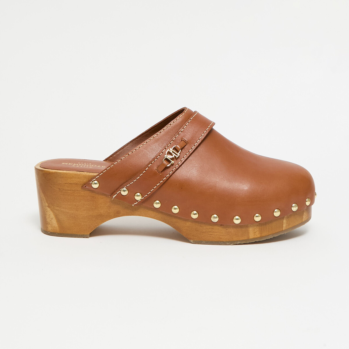 Zoccoli in pelle, CARAMEL cammello, PETITE MENDIGOTE