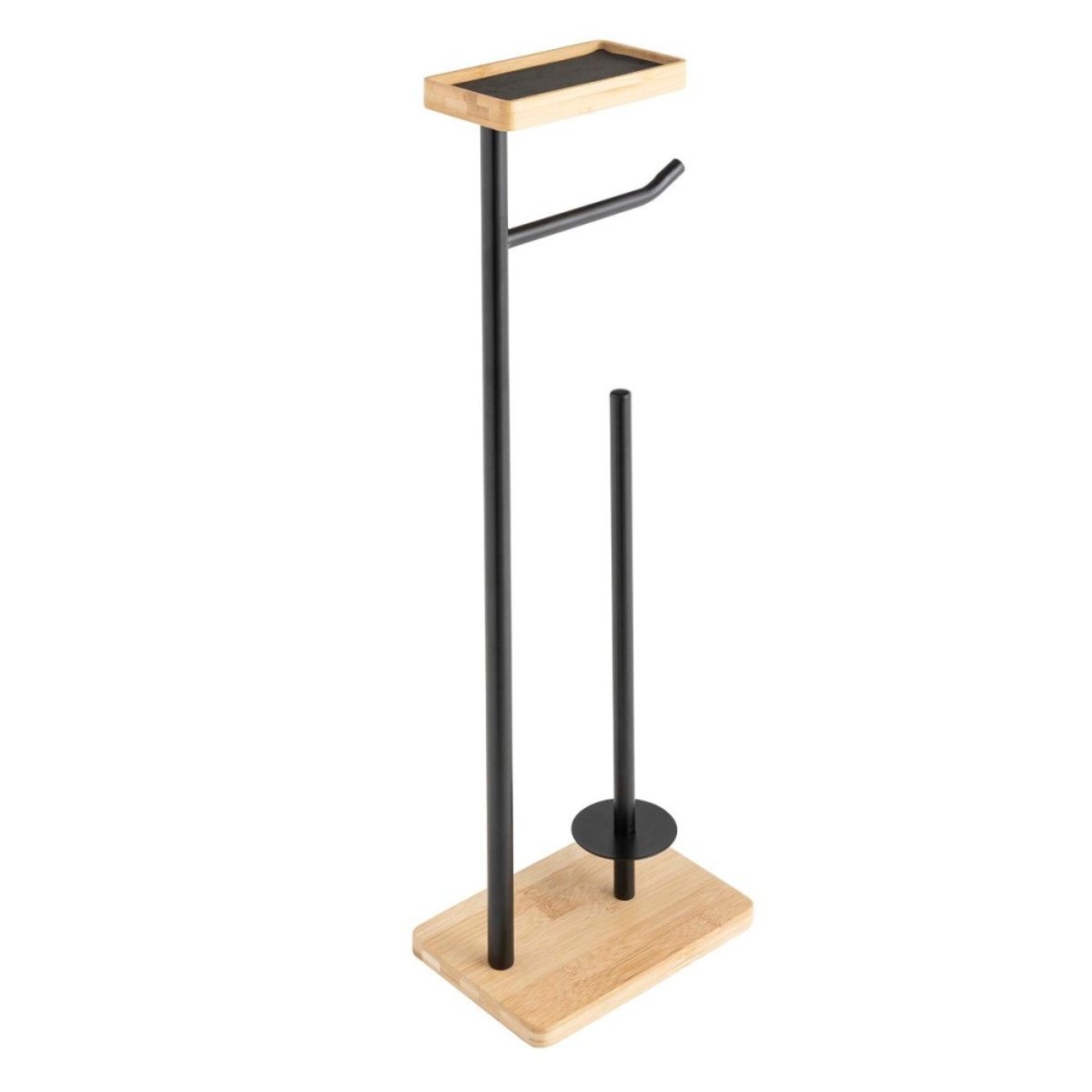 Dérouleur Papier Wc Noir Avec Réserve Et Porte Téléphone noir, DECORATIE