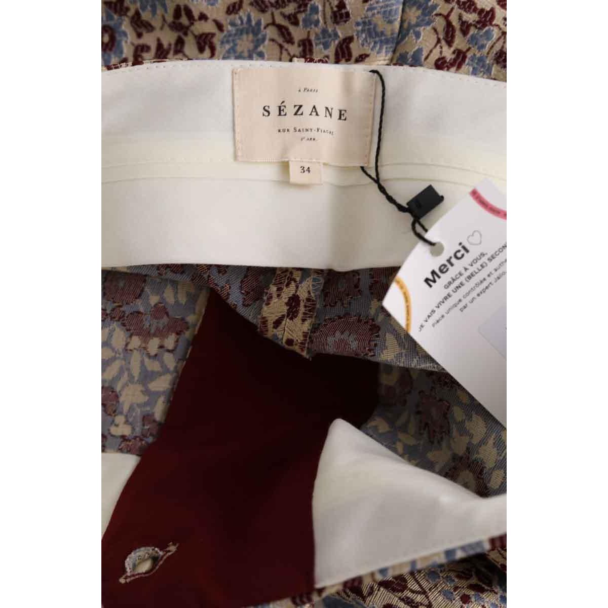 Pantalon droit - Très Bon État multicolore, SEZANE