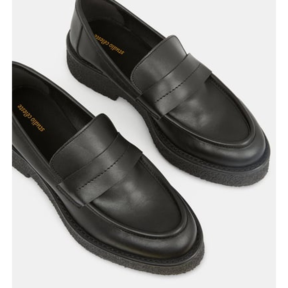 Mocassins Plateau Gisèle Vegan noir, STUDIO CELESTE