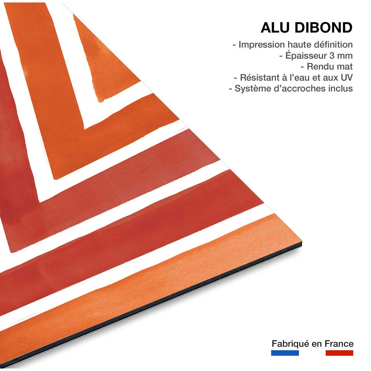 Tableau pop angle tableau alu dibond, HEXOA
