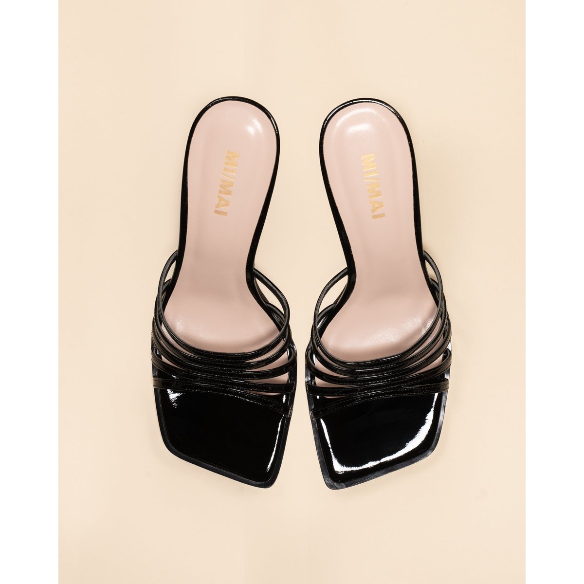Mules à bout carré ISAMU noir, MI MAI