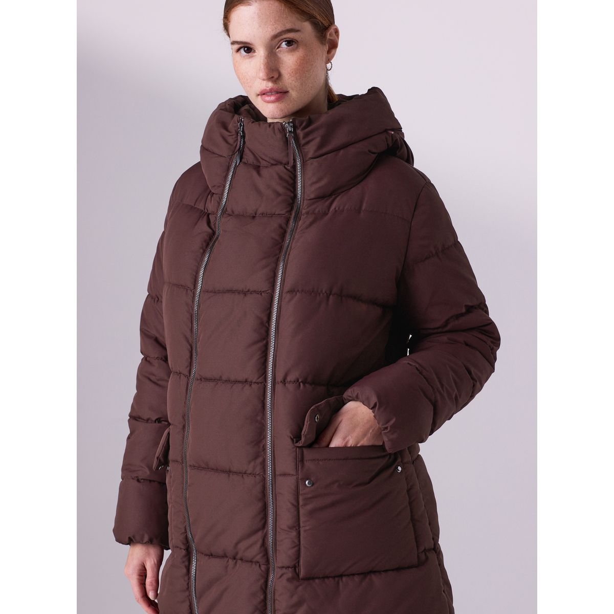 Manteau déperlant de grossesse rouge bordeaux, NEXT