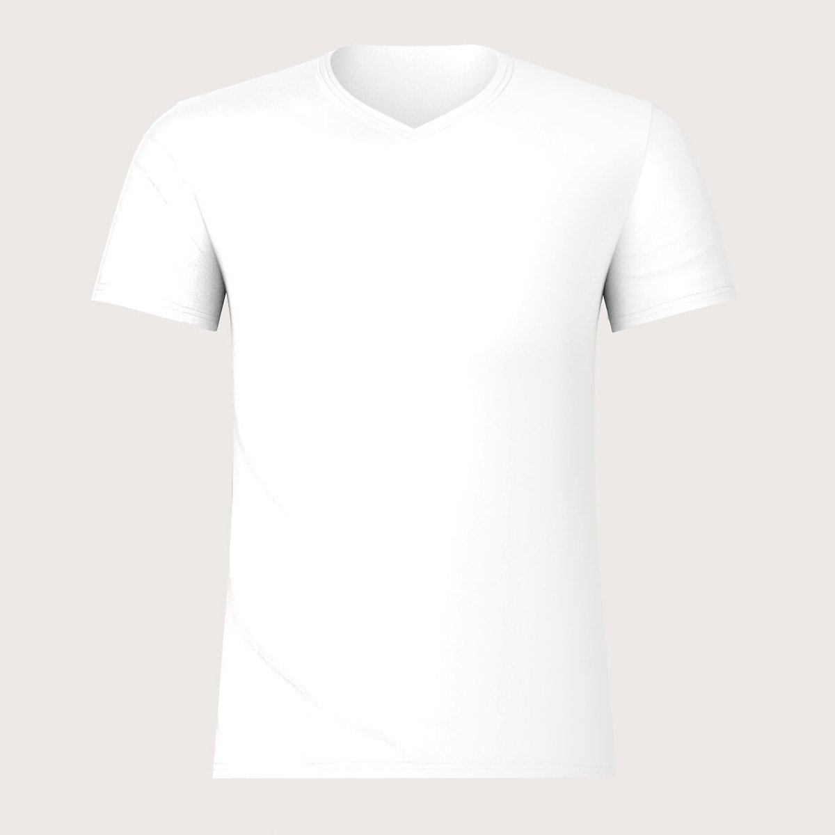 T-shirt col V homme Fait en France Eminence blanc, EMINENCE