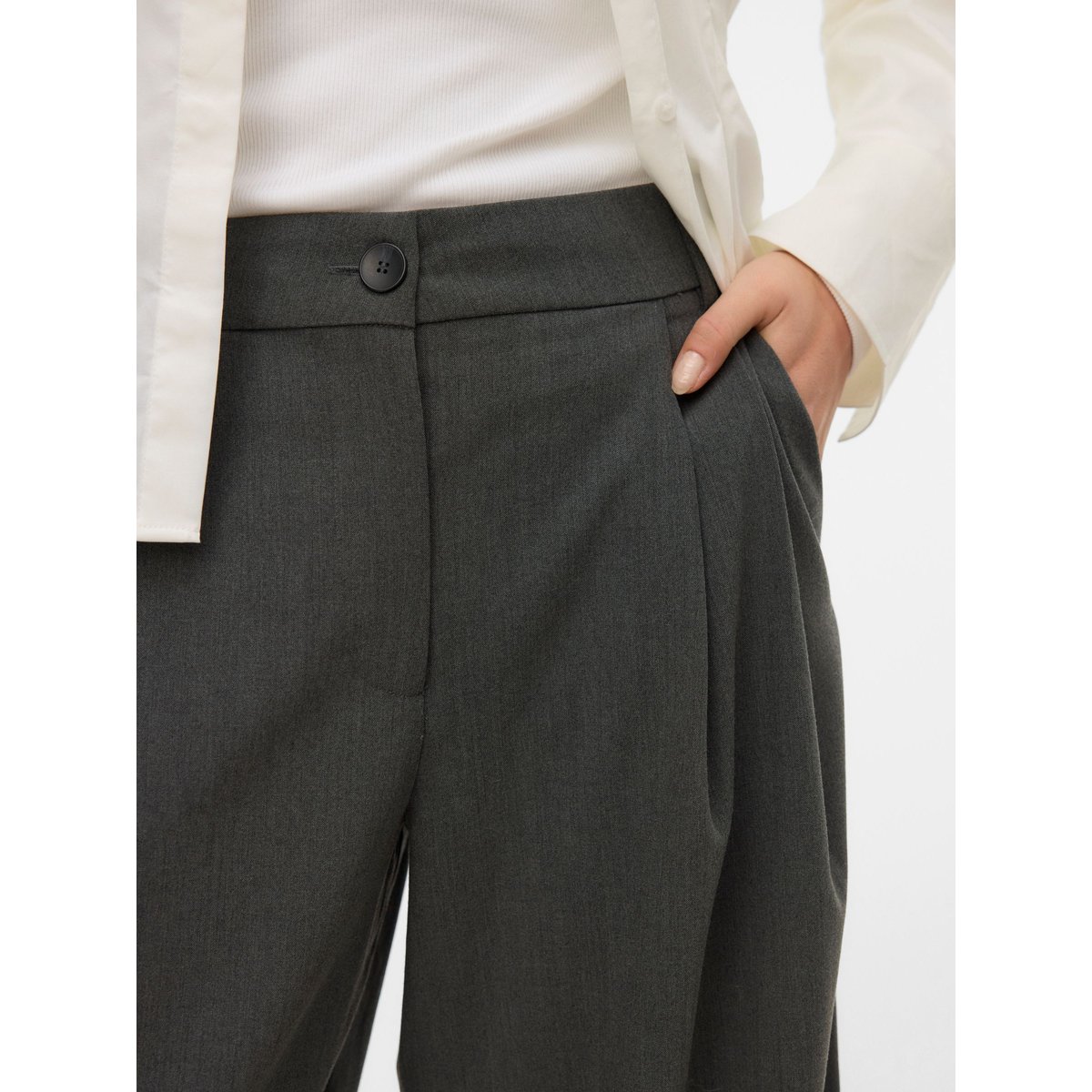 Pantalon De Tailleur dark grey melange, VERO MODA