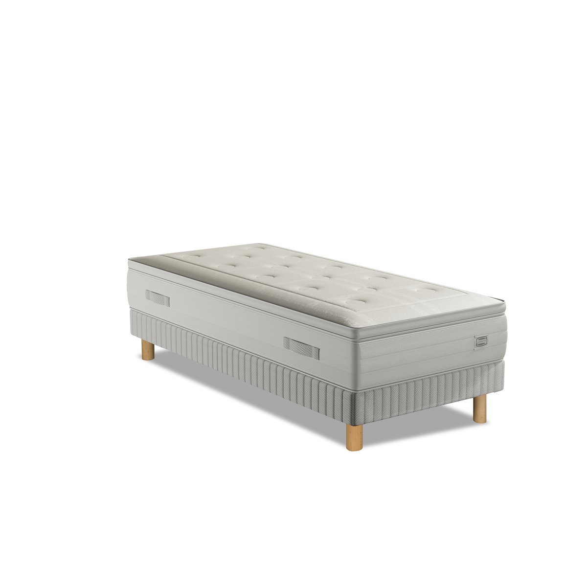 Ens REFLEXION 180x200 matelas H33 Hybride, ferme, 2 sommiers blanc, SIMMONS