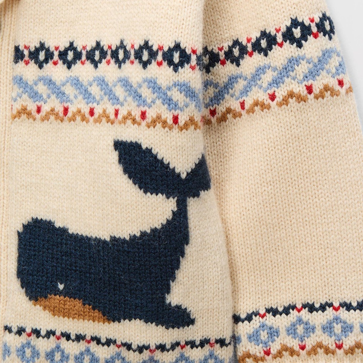 Cardigan tricot col teddy imprimé white cap, BOUT'CHOU