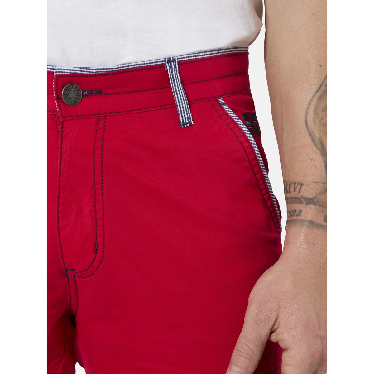 Bermuda cargo SILJAN rouge, JAN VANDERSTORM
