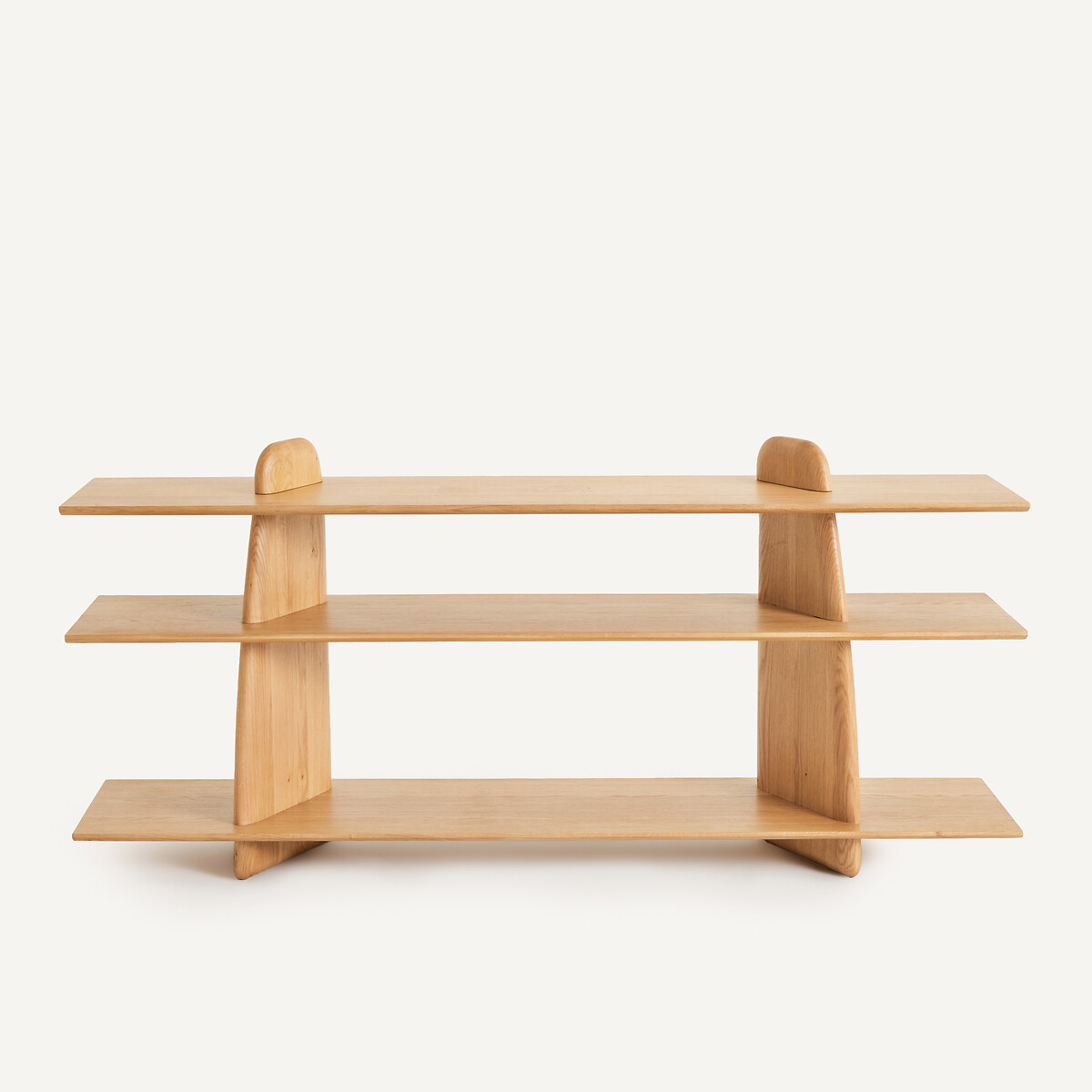 Massief eiken lage boekenkast, groot model, ILOSS naturel eikenhout, AM.PM