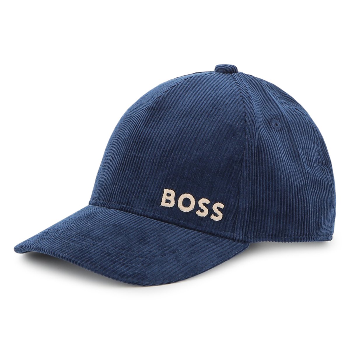 Cappellino in velluto bleu cargo, BOSS KIDSWEAR