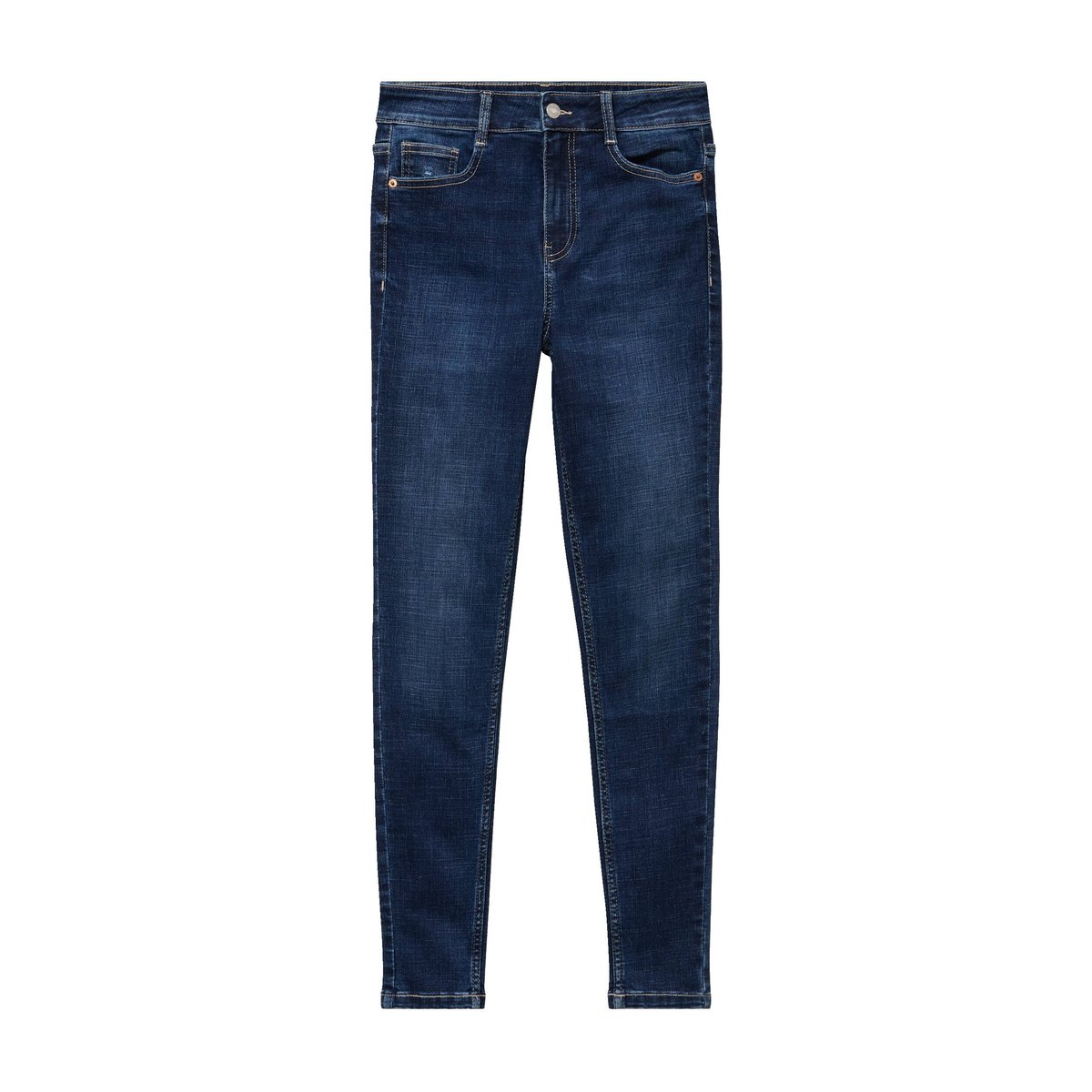 Jean skinny taille haute bleu foncé, CACHE CACHE