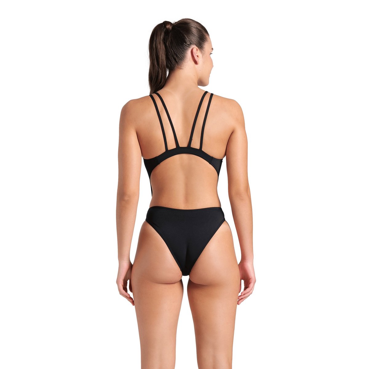 Maillot de bain arena Performance Solid Tech Multi Back pour femme black-white, ARENA