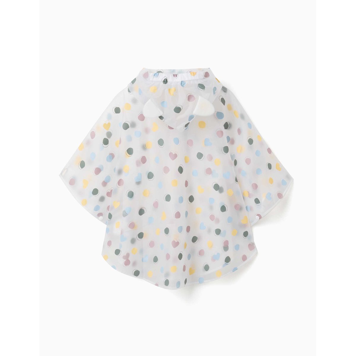 Poncho de pluie à capuche avec motif à pois mauve clair, ZIPPY