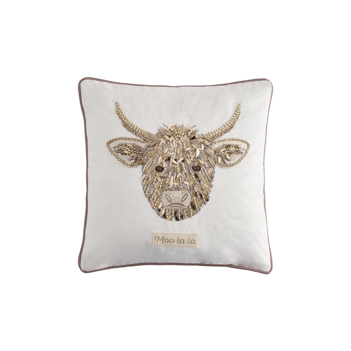 Coussin chic à motif hamish 35 x 35 cm naturel, NEXT