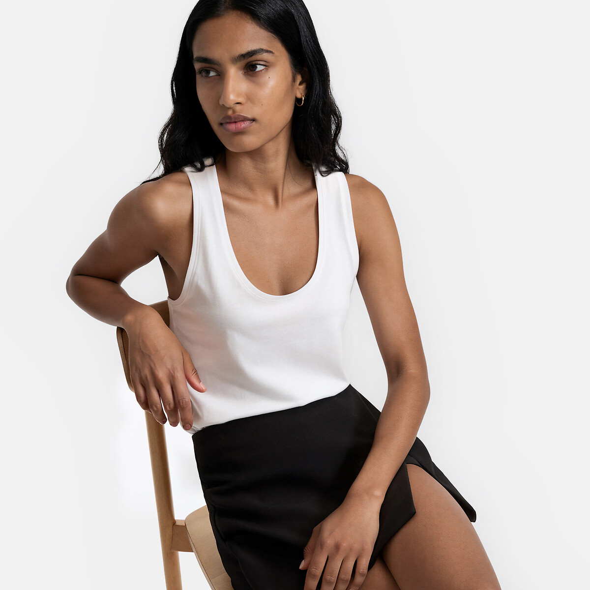 Débardeur dos nageur blanc optique, LA REDOUTE COLLECTIONS