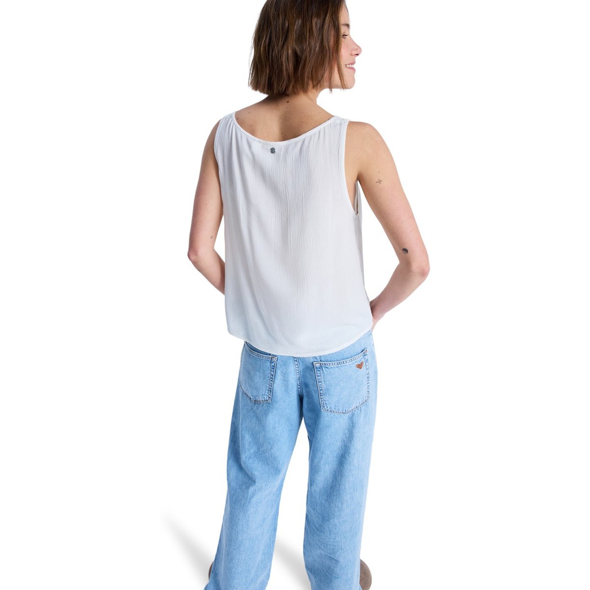 Blouse sans manches TROPICAL HILL. blanc coconut milk, ROXY