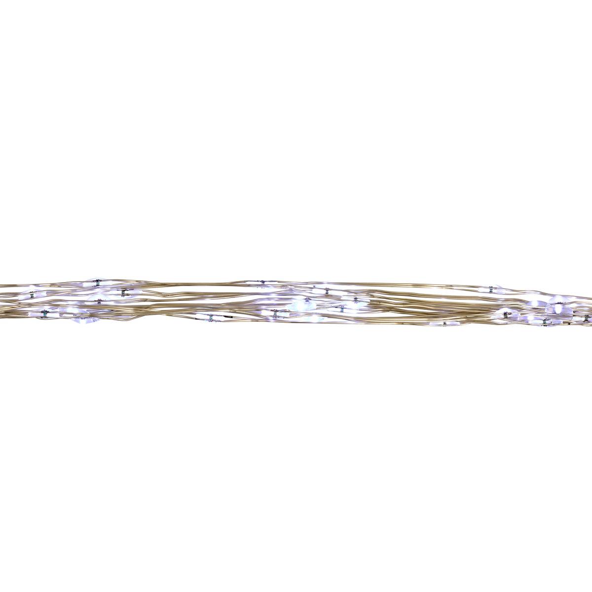 Guirlande lumineuse cascade d'extérieur 2 m 400 LED blanc froid fil cuivre 13 fonctions avec minuteur sur secteur blanc froid, ATMOSPHERA