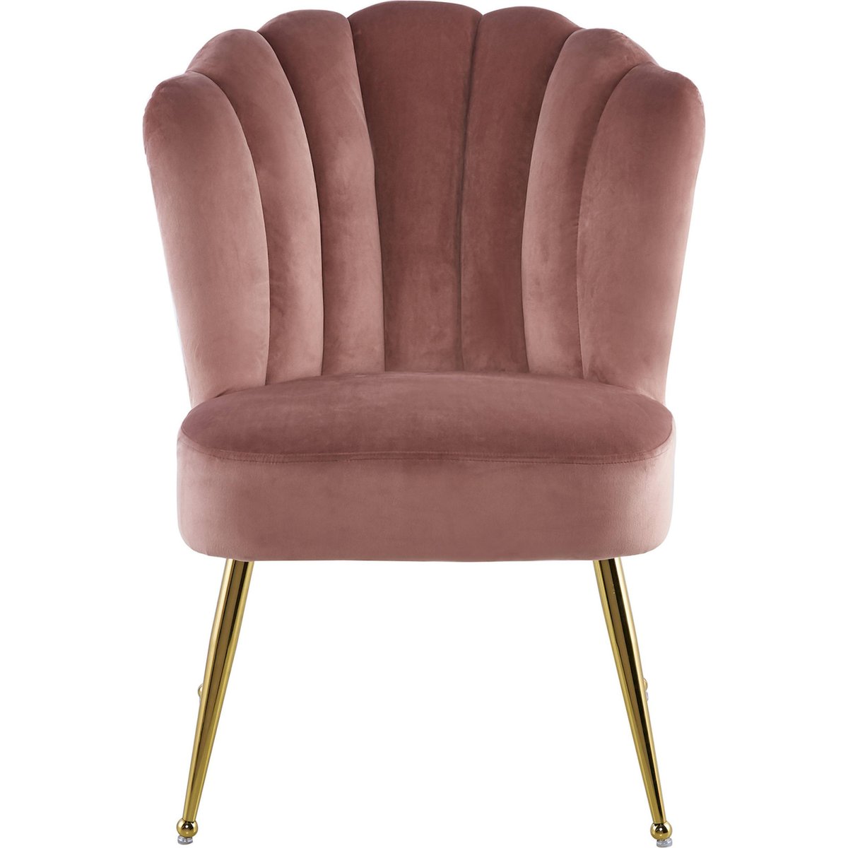 Chaise de salle à manger en velours rose poudré et or doré, ARTE ESPINA