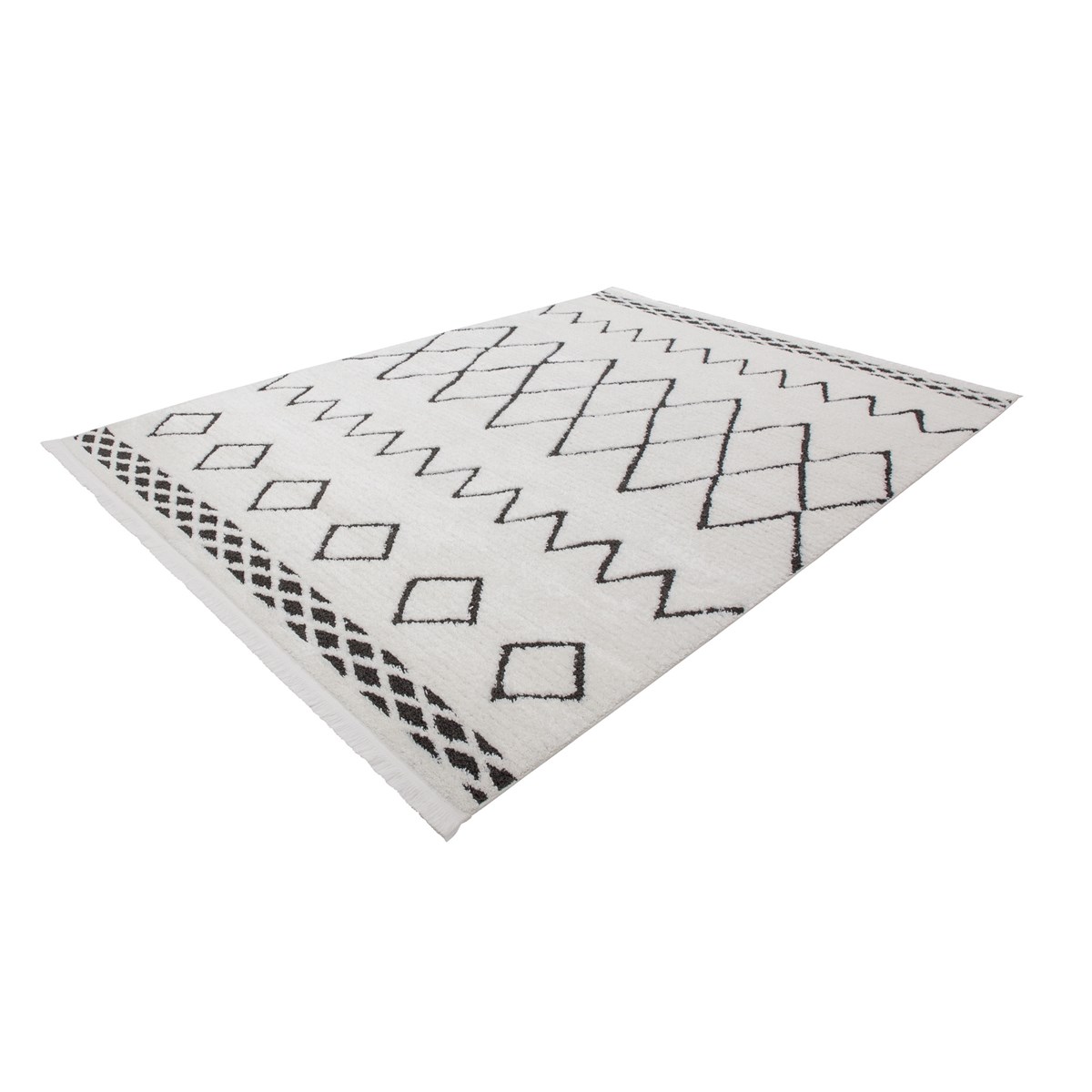 Tapis salon et chambre style berbère FES blanc, NOVATREND