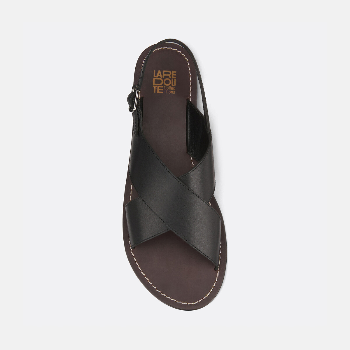 Signature-Sandalen Laurine aus Glattleder schwarz, LA REDOUTE COLLECTIONS
