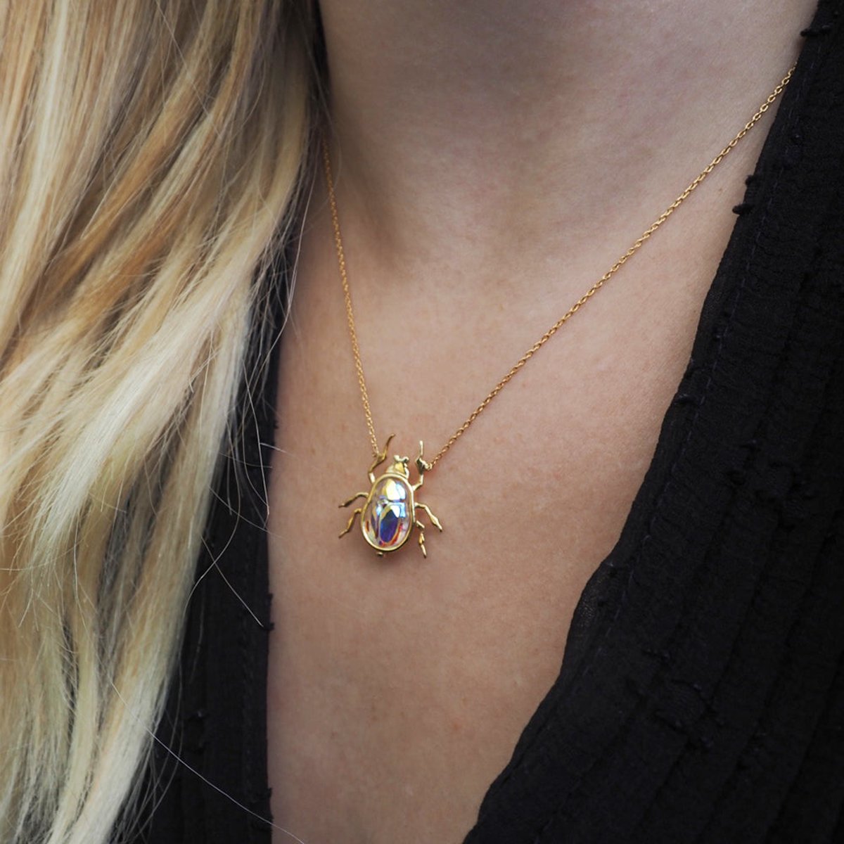Collier sautoir moorea quartz fume brun, CAROLINE NAJMAN
