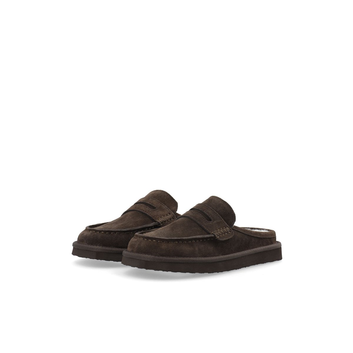 Pantoufles marron - brown1, BIANCO
