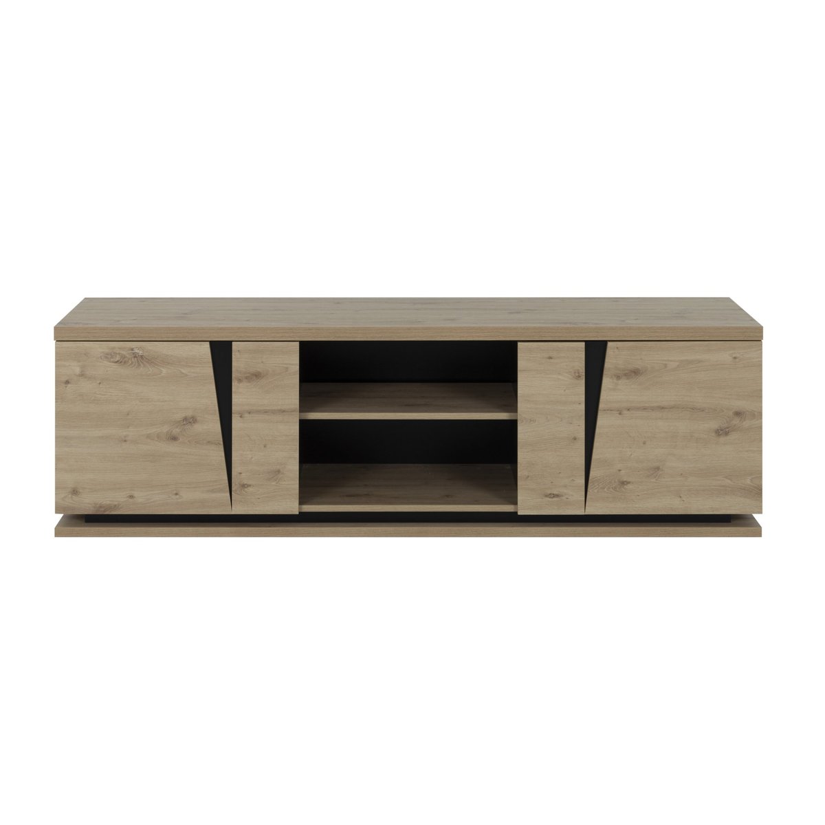 Meuble tv 2 portes CRACK beige, GAMI