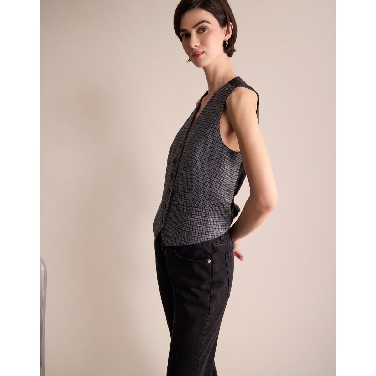 Gilet Sanite gris, INES DE LA FRESSANGE PARIS