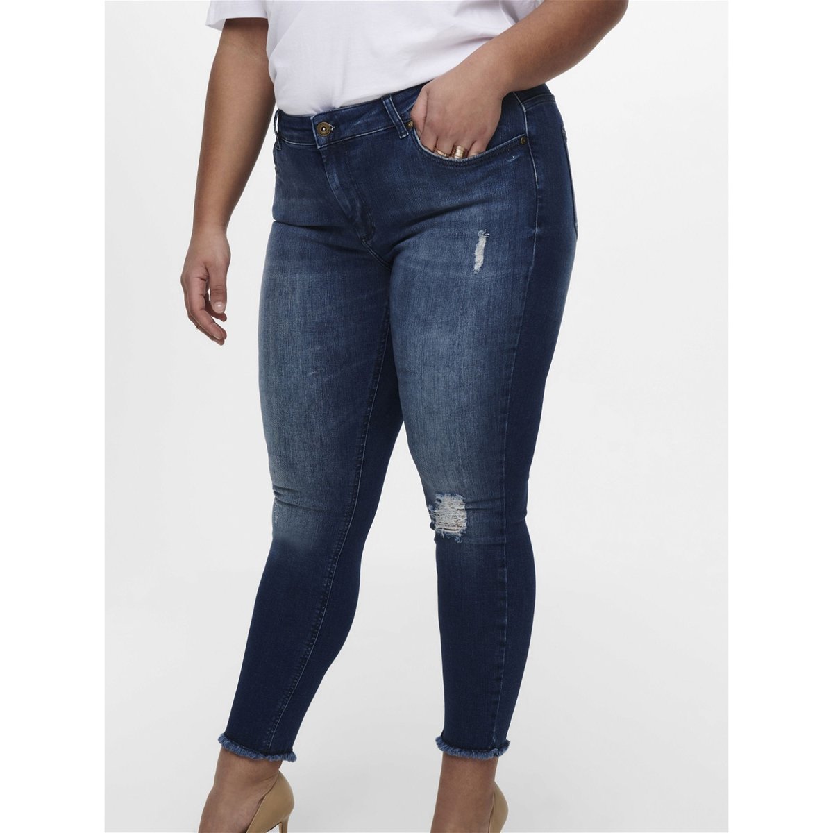 Jean Skinny medium blue denim, ONLY CARMAKOMA