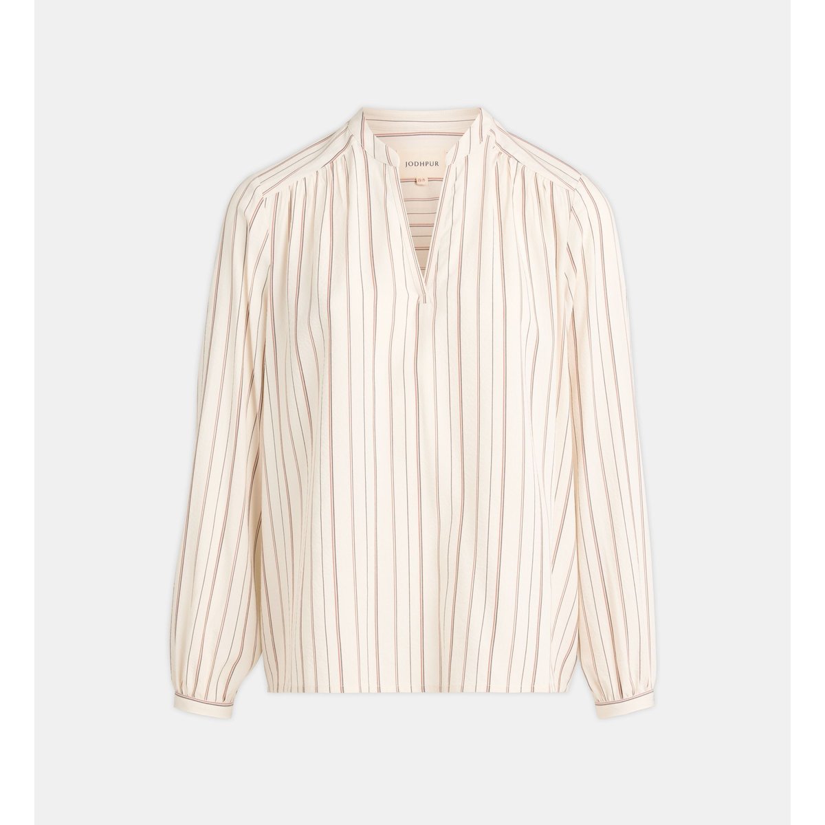 Blouse odrien à rayures écru et marron, JODHPUR